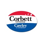 Corbett and Cawley Oval Bumper Bumper Sticker