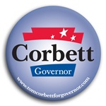 Tom Corbett For Governor Button - 2.25