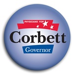 Physicians for Tom Corbett Button - 2.25