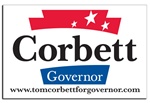 Tom Corbett For Governor Rally Sign